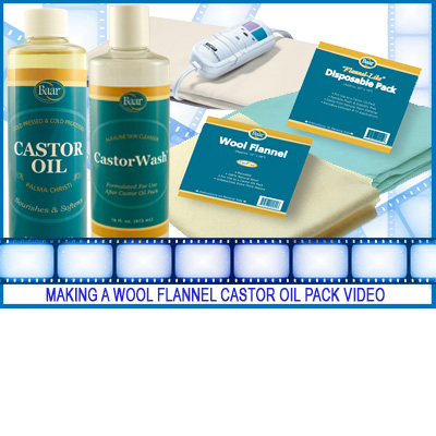 Making a wool flannel castor oil pack video